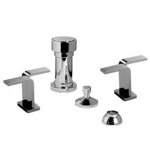 Graff G-2360-C9-PC Immersion 5" Double Handle Widespread Bidet Faucet Set with Pop-Up Drain in Chrome