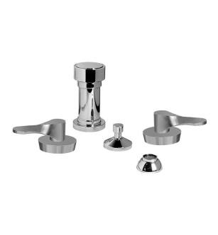 Graff G-6461-LM44-PC Ametis 5" Double Handle Widespread Bidet Faucet Set with Pop-Up Drain in Chrome