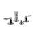 Graff G-1960-LM14-PC Topaz 5 1/4" Double Handle Widespread Bidet Faucet Set with Pop-Up Drain in Chrome