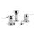 Graff G-2160-LM20B-PC Bali 5 1/4" Double Handle Widespread Bidet Faucet Set with Pop-Up Drain in Chrome
