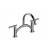 Graff G-5890-LM49-PN Sospiro 7 1/2" Double Handle Bridge/Deck Mounted Bar/Prep Kitchen Faucet in Polished Nickel