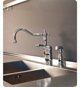 Graff G-5255-LC3-SN Canterbury 5 3/4" Single Handle Deck Mounted Bar Kitchen Faucet in Satin Nickel