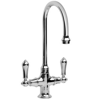 Graff G-5250-LM4-PC Vista 5 1/8" Double Handle Deck Mounted Bar Kitchen Faucet in Chrome