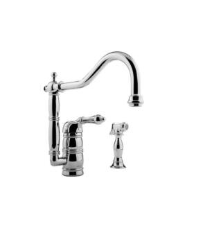 Graff G-4855-LM7-PC Canterbury 9 1/4" Single Handle Deck Mounted Kitchen Faucet with Side Spray in Chrome