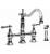 Graff G-4845-LM15-PC Canterbury 8 1/2" Double Handle Bridge/Deck Mounted Kitchen Faucet with Side Spray in Chrome