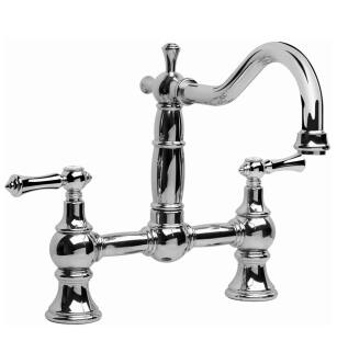 Graff G-4840-LM34-PC Canterbury 9 1/4" Double Handle Bridge/Deck Mounted Kitchen Faucet in Chrome