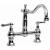 Graff G-4840-LM34-PC Canterbury 9 1/4" Double Handle Bridge/Deck Mounted Kitchen Faucet in Chrome