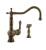 Graff G-4230-LM7-OB Pesaro 9 1/4" Single Handle Deck Mounted Kitchen Faucet with Side Spray in Olive Bronze