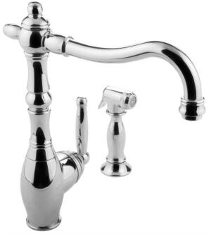 Graff G-4815-AU Corsica 8 3/4" Single Handle Deck Mounted Kitchen Faucet with Side Spray