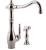 Graff G-4815-PN Corsica 8 3/4" Single Handle Deck Mounted Kitchen Faucet with Side Spray in Polished Nickel