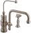 Graff G-4825-SN Wellington 9 1/2" Single Handle Deck Mounted Kitchen Faucet with Side Spray in Satin Nickel