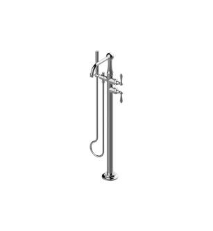 Graff G-6954-LM48N-PB Camden 40 3/4" Floor Mounted Tub Filler with Handshower and Diverter