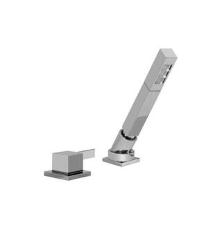 Graff G-6255-LM39B-BK Qubic Tre 8 1/4" Contemporary Deck Mounted Handshower and Diverter Set