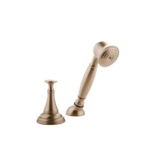 Graff G-2455-SN Lauren 7 1/2" Deck Mounted Handshower and Diverter Set in Satin Nickel