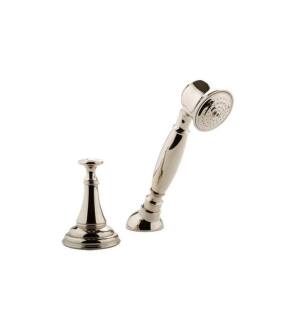 Graff G-2455-PN Lauren 7 1/2" Deck Mounted Handshower and Diverter Set in Polished Nickel