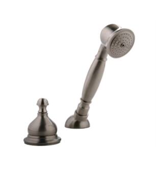 Graff G-1155-SN-T Nantucket 7 1/2" Contemporary Deck Mounted Handshower and Diverter Set in Satin Nickel - Trim Only
