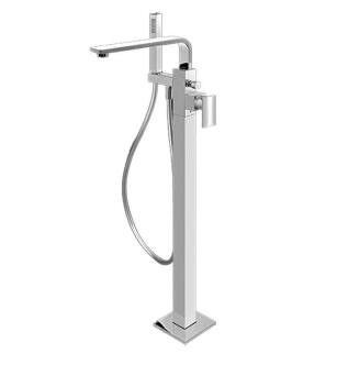Graff G-3654-LM36N-MBK Targa 36 5/8" Floor Mounted Tub Filler with Handshower and Diverter