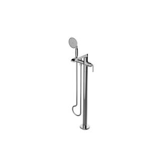 Graff G-6854-LM47N-BK Finezza UNO 34 3/8" Floor Mounted Tub Filler with Handshower and Diverter