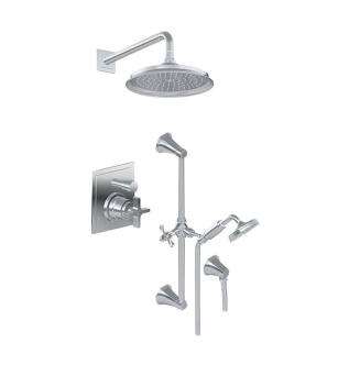 Graff G-7287-C15S-BK Finezza UNO Contemporary Pressure Balancing Shower Set with Cross Handle