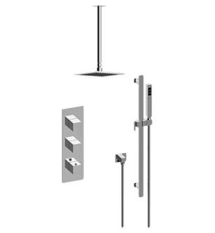 Graff GM3.011WB-SH0-PB Incanto M-Series Thermostatic Shower Only Faucet with Handshower and Slidebar