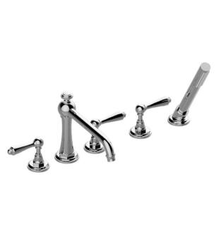 Graff G-6951-LM48B-PC Camden 4 3/4" Double Handle Widespread/Deck Mounted Roman Tub Faucet with Hand Shower in Chrome