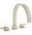 Graff G-6250-LM39B-SN Qubic Tre 8 1/2" Double Handle Widespread/Deck Mounted Roman Tub Faucet in Satin Nickel