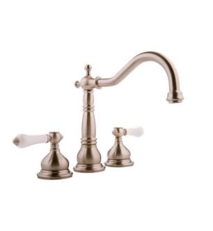 Graff G-2550-LC1-SN Canterbury 7 7/8" Double Handle Widespread/Deck Mounted Roman Tub Faucet in Satin Nickel