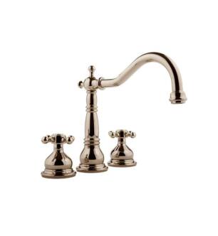 Graff G-2550-C2-PN-T Canterbury 7 7/8" Double Handle Widespread/Deck Mounted Roman Tub Faucet in Polished Nickel - Trim Only