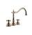 Graff G-2550-C2-PN-T Canterbury 7 7/8" Double Handle Widespread/Deck Mounted Roman Tub Faucet in Polished Nickel - Trim Only
