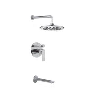 Graff G-7286-LM42S-PC-T Sento Contemporary Pressure Balancing Tub and Shower System in Chrome - Trim Only