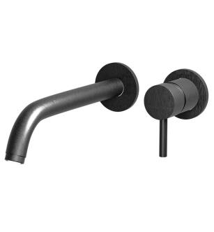 Graff G-6136-LM41W-BK M.E. 9 1/4" Single Handle Wall Mount Widespread Bathroom Sink Faucet in Architectural Black