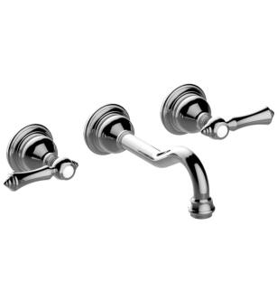 Graff G-2530-LM15-PC Nantucket 7 1/2" Double Handle Wall Mount Widespread Bathroom Sink Faucet in Chrome