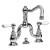 Graff G-3800-LC1-PC Canterbury 6 3/8" Double Handle Widespread Bridge Bathroom Sink Faucet in Chrome