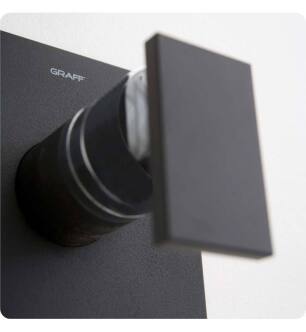 Graff G-3736-LM31W-BK Solar 9 1/2" Single Handle Wall Mount Widespread Bathroom Sink Faucet in Architectural Black