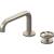 Graff G-11420-C19B-BNI Harley 4 1/2" Two Hole Widespread Bathroom Sink Faucet with C19B Wheel Handle in Brushed Nickel