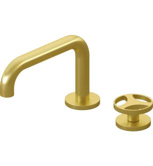 Graff G-11420-C19B-BB Harley 4 1/2" Two Hole Widespread Bathroom Sink Faucet with C19B Wheel Handle in Brushed Brass PVD