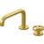 Graff G-11420-C19B-BB Harley 4 1/2" Two Hole Widespread Bathroom Sink Faucet with C19B Wheel Handle in Brushed Brass PVD