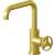 Graff G-11400-C19-BB Harley 8 3/8" Single Hole Bathroom Sink Faucet with C19 Wheel Handle in Brushed Brass PVD