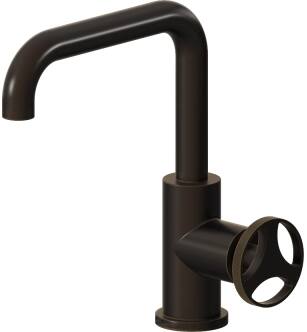 Graff G-11400-C19-OB Harley 8 3/8" Single Hole Bathroom Sink Faucet with C19 Wheel Handle in Olive Bronze