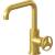 Graff G-11400-C19-BAU Harley 8 3/8" Single Hole Bathroom Sink Faucet with C19 Wheel Handle in Brushed Gold Plated