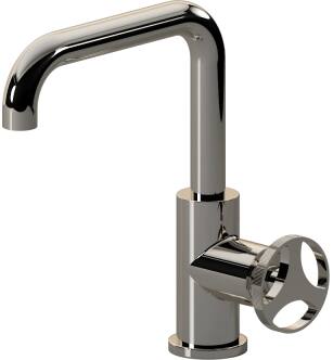 Graff G-11400-C19-PN Harley 8 3/8" Single Hole Bathroom Sink Faucet with C19 Wheel Handle in Polished Nickel