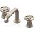 Graff G-11310-C18B-BNI Vintage 5 1/4" Three Hole Widespread Bathroom Sink Faucet with C18B Cross Handle in Brushed Nickel