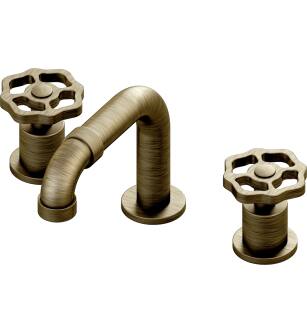Graff G-11310-C18B-VBB Vintage 5 1/4" Three Hole Widespread Bathroom Sink Faucet with C18B Cross Handle in Vintage Brushed Brass