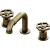 Graff G-11310-C18B-VBB Vintage 5 1/4" Three Hole Widespread Bathroom Sink Faucet with C18B Cross Handle in Vintage Brushed Brass