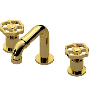 Graff G-11310-C18B-AU Vintage 5 1/4" Three Hole Widespread Bathroom Sink Faucet with C18B Cross Handle in Gold Plated