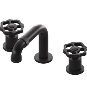 Graff G-11310-C18B-BK Vintage 5 1/4" Three Hole Widespread Bathroom Sink Faucet with C18B Cross Handle in Architectural Black