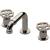 Graff G-11310-C18B-PN Vintage 5 1/4" Three Hole Widespread Bathroom Sink Faucet with C18B Cross Handle in Polished Nickel