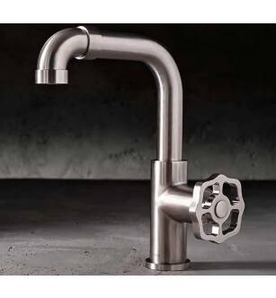 Graff G-11300-C18-PN Vintage 9 1/8" Single Hole Bathroom Sink Faucet with C18 Cross Handle in Polished Nickel