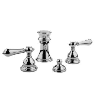 Graff G-2560-LM34-PC Canterbury/Nantucket 5 1/4" Double Handle Widespread Bidet Faucet Set with Pop-Up Drain in Chrome