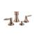 Graff G-1960-LM14-SN Topaz 5 1/4" Double Handle Widespread Bidet Faucet Set with Pop-Up Drain in Satin Nickel